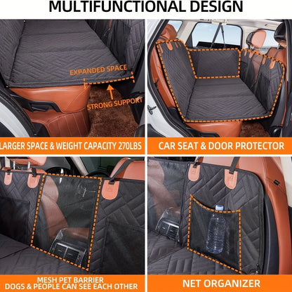 Waterproof Pet Seat Cover -Scratch Proof Nonslip Back Seat Protector