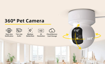 2K Pet Camera with Free Phone App
