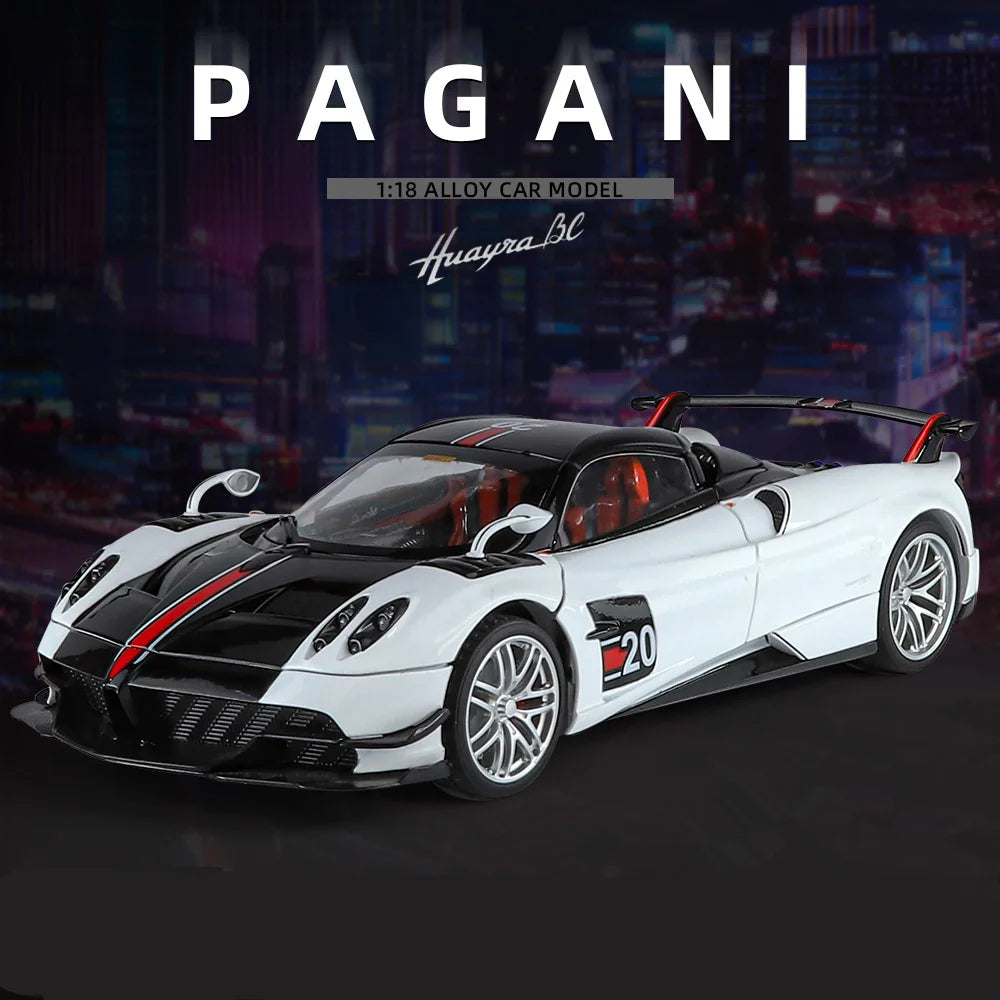 1/18 Pagani Huayra BC Alloy Sports Car Model With Sound and Light Simulation